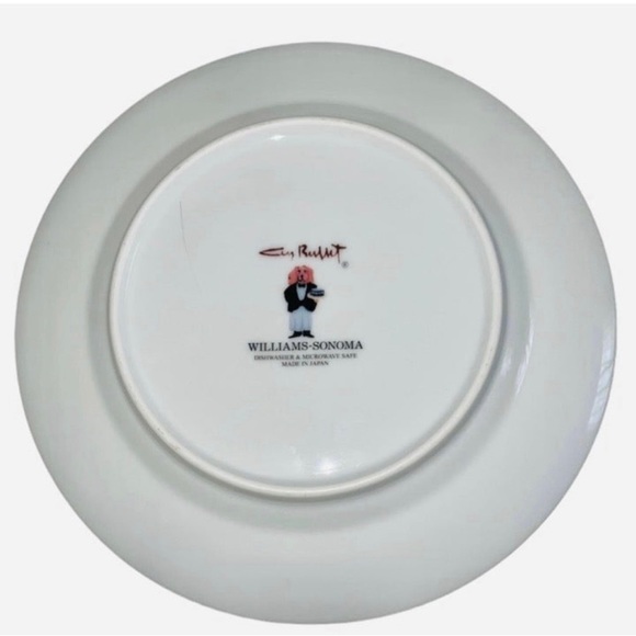 Williams Sonoma LES CHEFS GARÇONS Guy Buffet 8” Salad Dessert Plates Set Of 6 - Picture 9 of 9